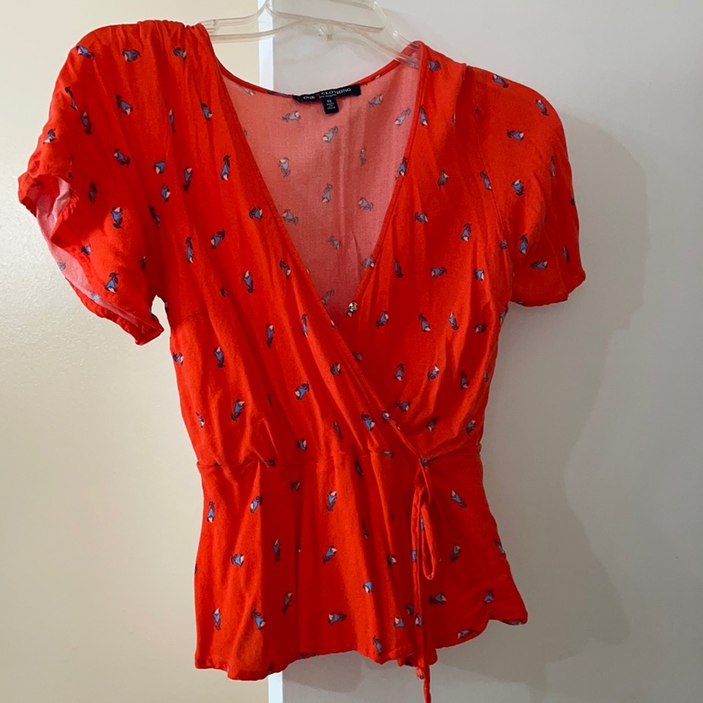 Orange crop top